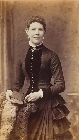 Seedance 2.0 clip: sepia cabinet card of a Victorian woman holding a book