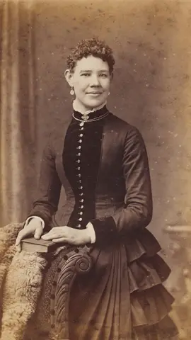 Veo 3.1 Fast clip: sepia cabinet card of a Victorian woman holding a book
